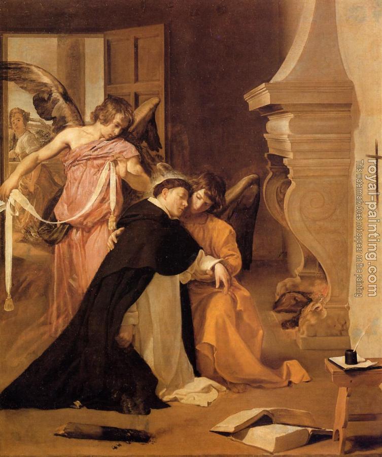 Diego Rodriguez De Silva Velazquez : The Temptation of St. Thomas Aquinas